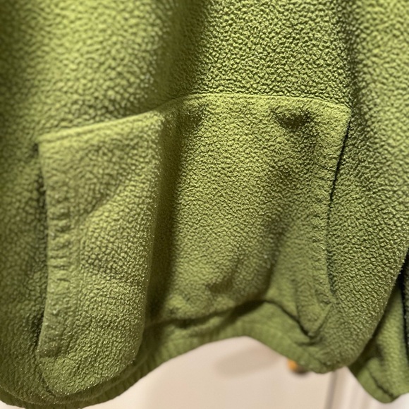 Stüssy Bronson Polar Fleece Drawstring Hoodie Sz: S olive green.Embroidered logo - Picture 13 of 13